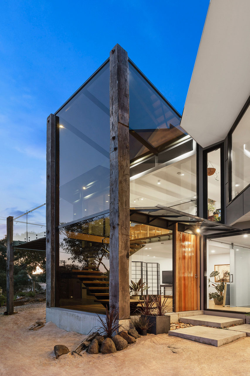 reclaimed timber used on architectural renovation