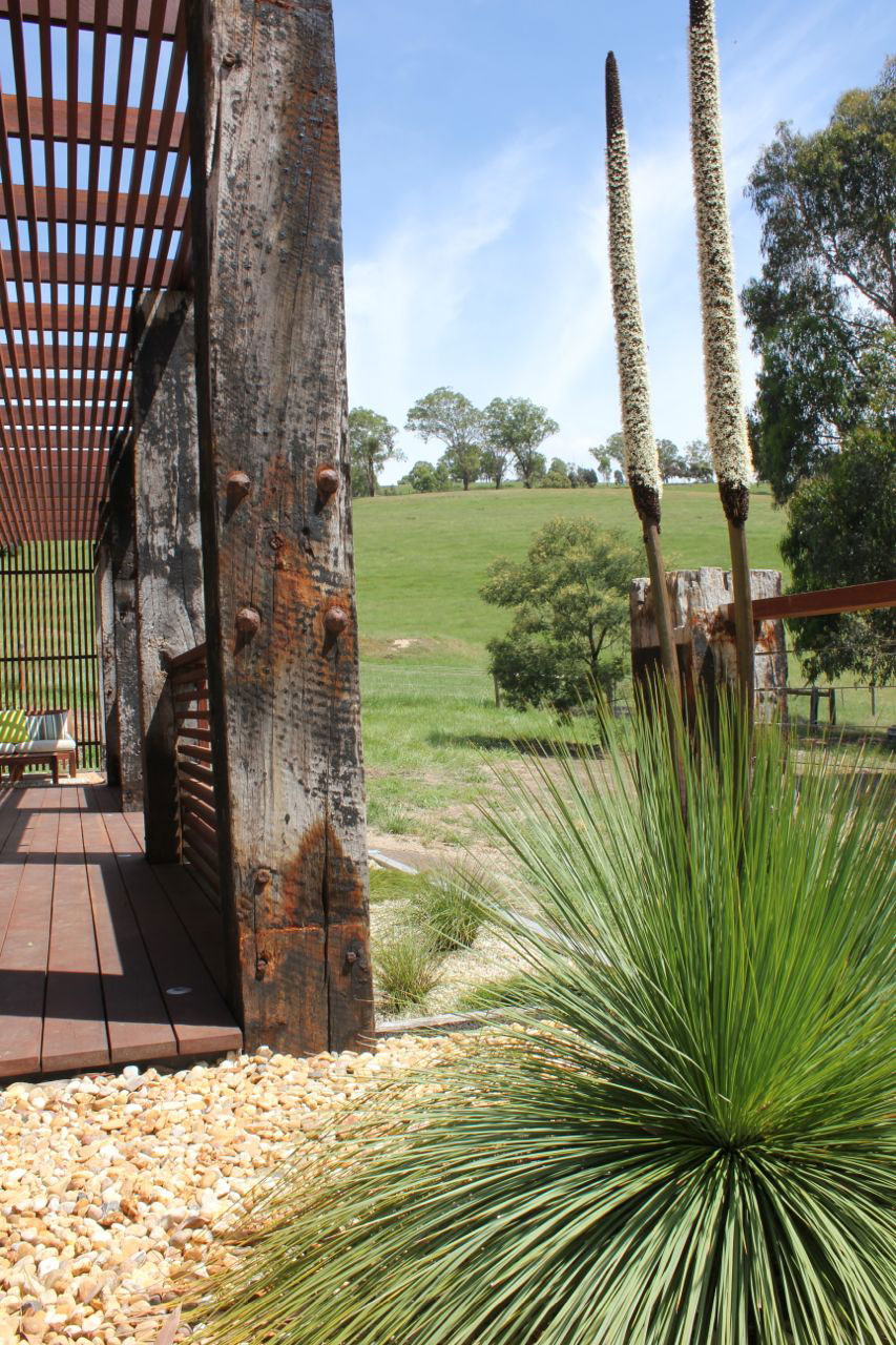 designed to fit into the natural environment with reclaimed timber
