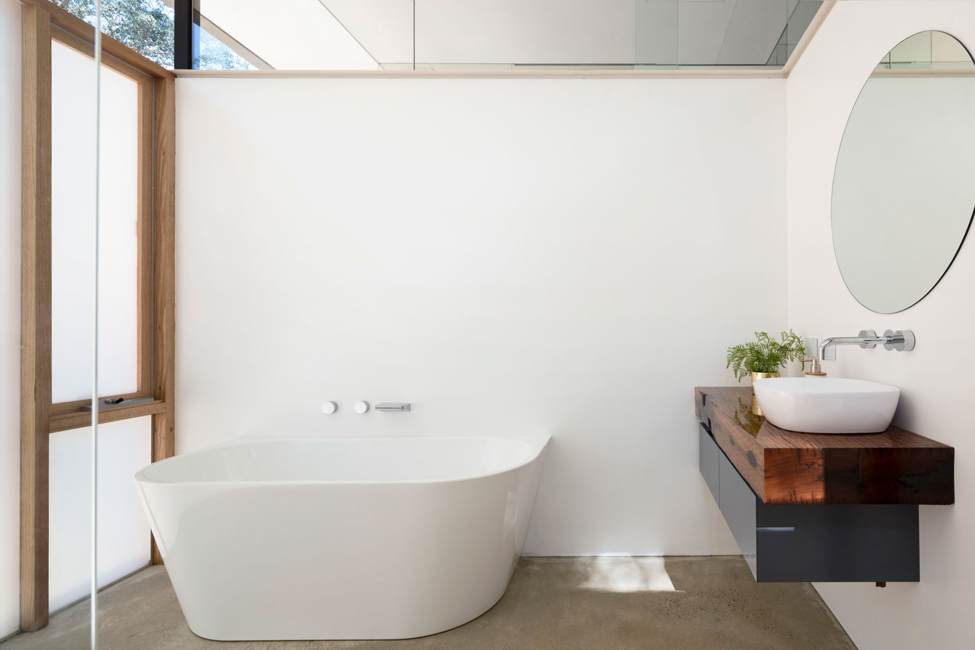 light filled bathroom design