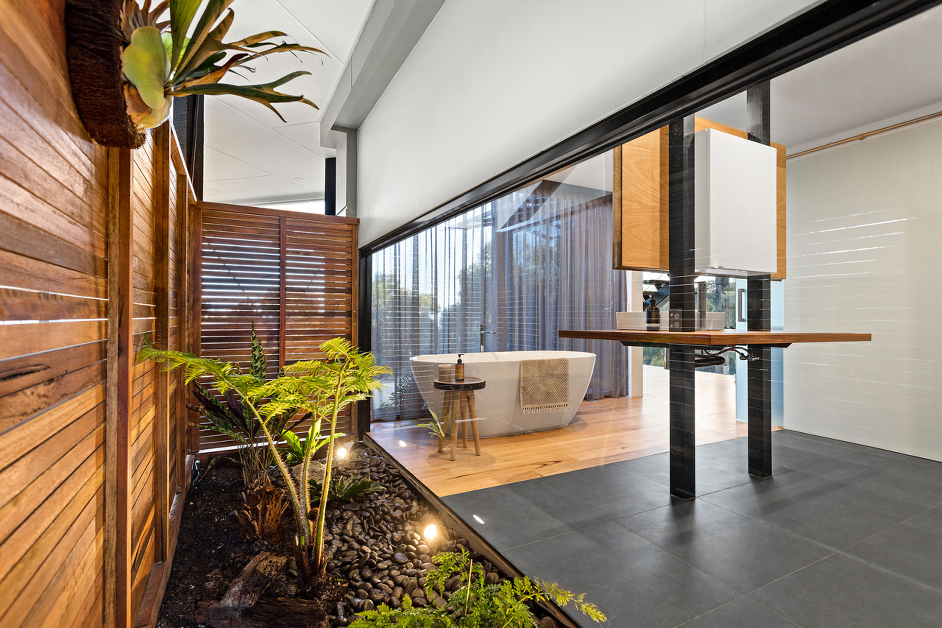 indoor outdoor bathroom design